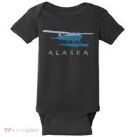Alaska Sea Plane Seaplane Pilot Alaskan Landscape Baby Bodysuit thumb 0