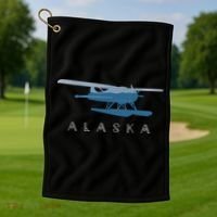 Alaska Sea Plane Seaplane Pilot Alaskan Landscape Golf Towel thumb 1