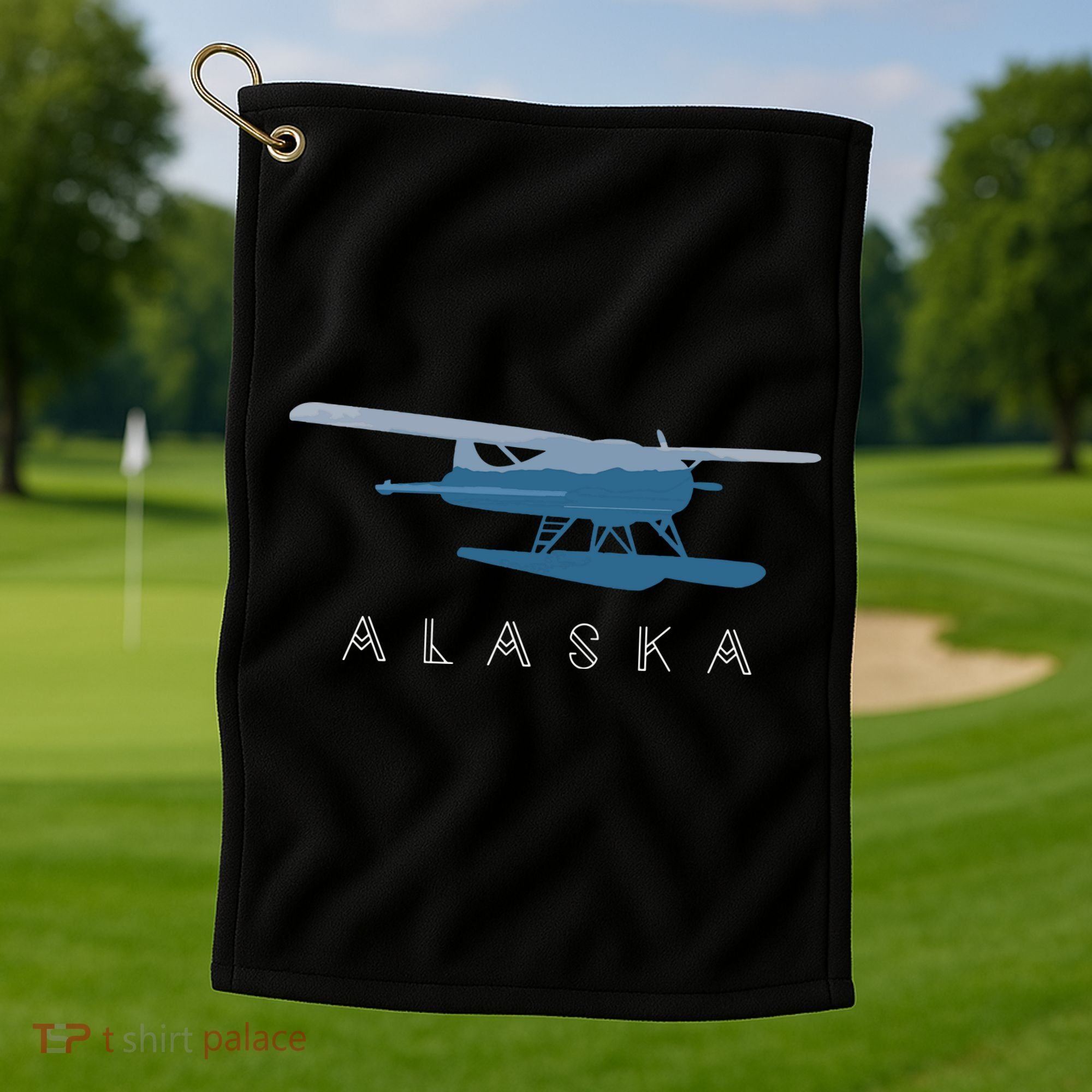 Alaska Sea Plane Seaplane Pilot Alaskan Landscape Golf Towel