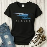 Alaska Sea Plane Seaplane Pilot Alaskan Landscape Women's T-Shirt thumb 3