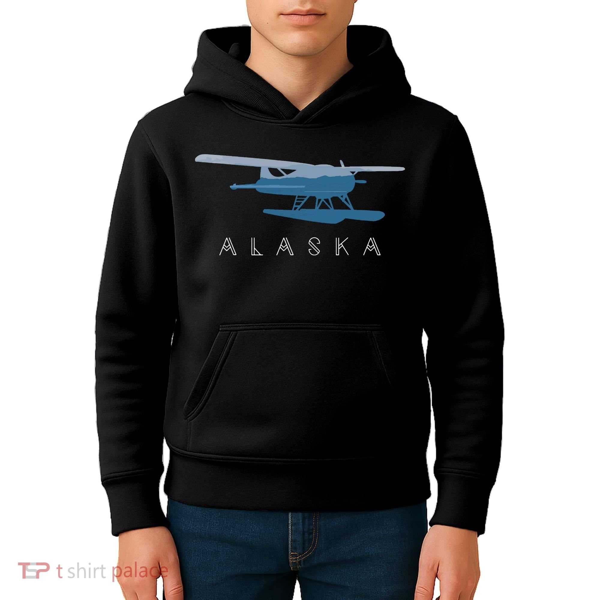 Alaska Sea Plane Seaplane Pilot Alaskan Landscape Kids Hoodie