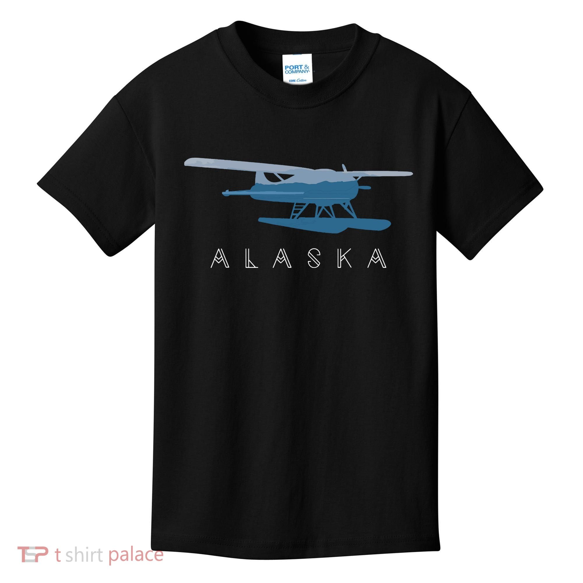 Alaska Sea Plane Seaplane Pilot Alaskan Landscape Kids T-Shirt