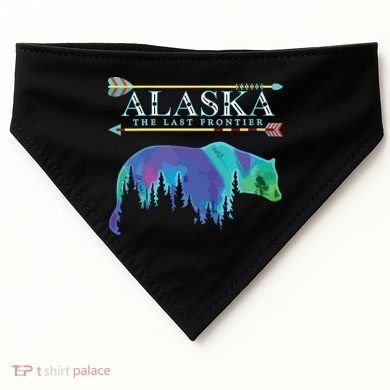 Alaska State Pride Alaska Northern Lights Alaskan Bear USA-Made Doggie Bandana
