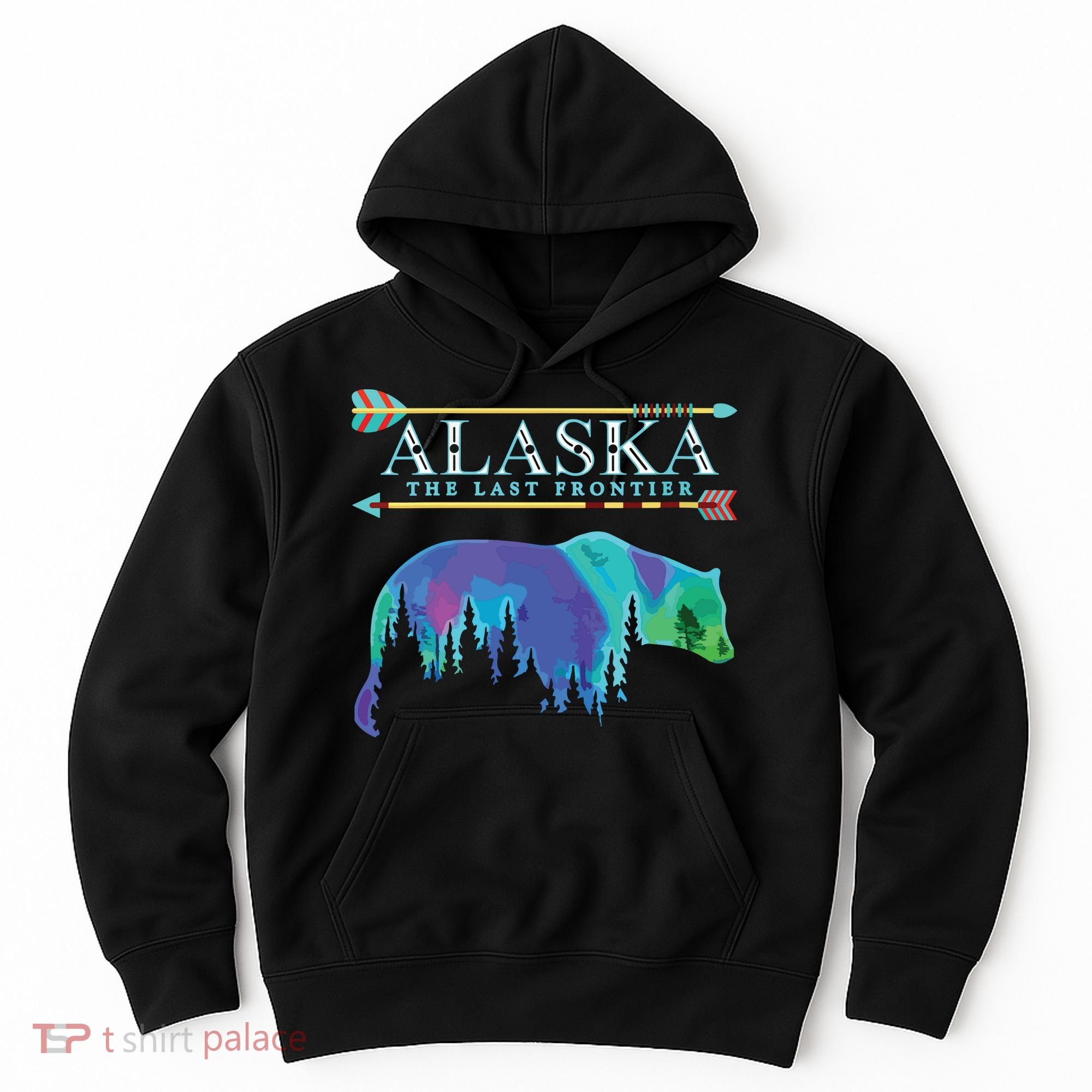 Alaska State Pride Alaska Northern Lights Alaskan Bear Hoodie