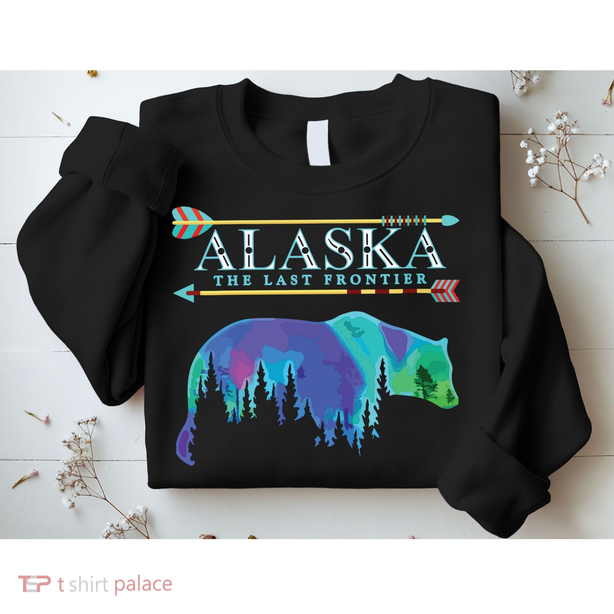 Alaska State Pride Alaska Northern Lights Alaskan Bear Sweatshirt