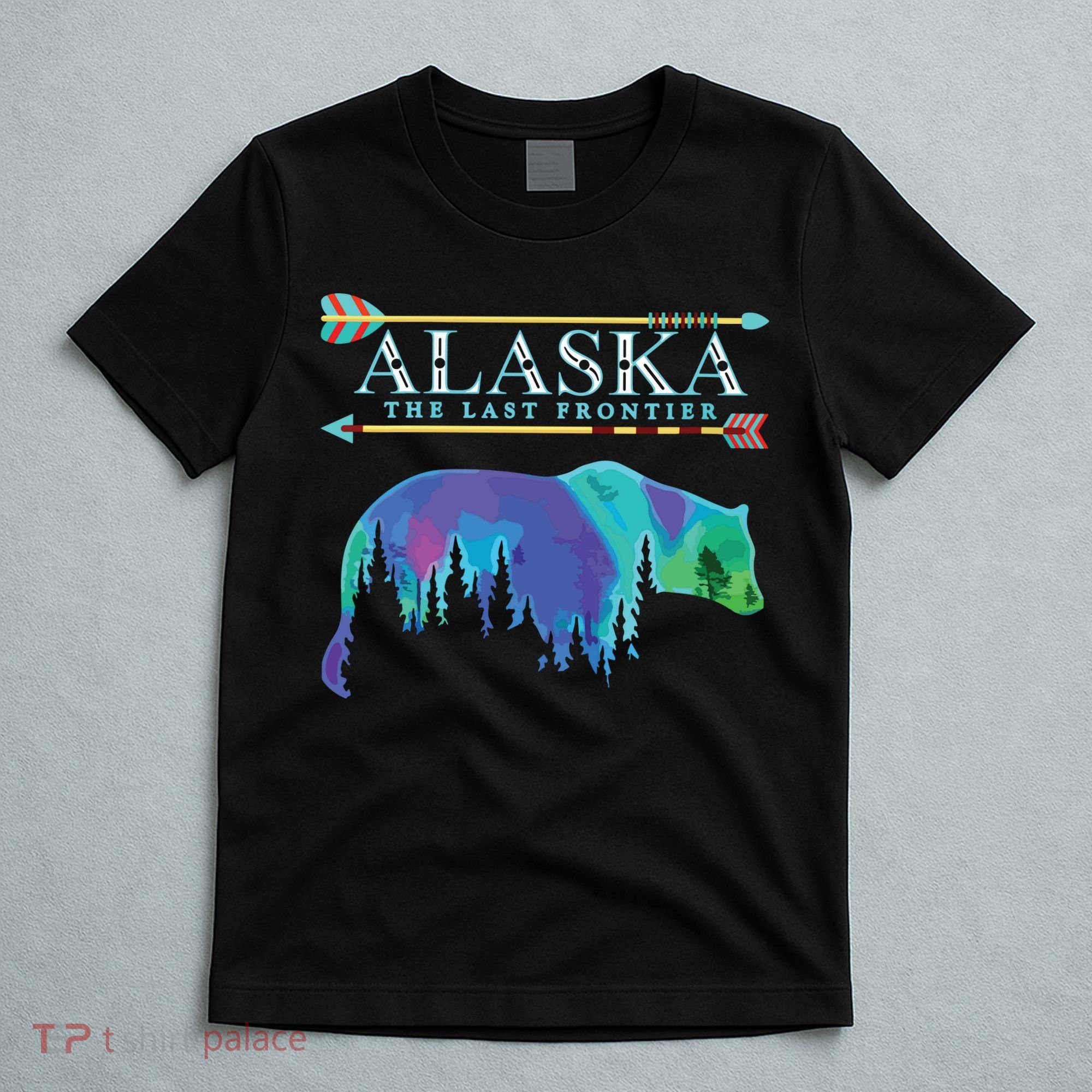 Alaska State Pride Alaska Northern Lights Alaskan Bear T-Shirt