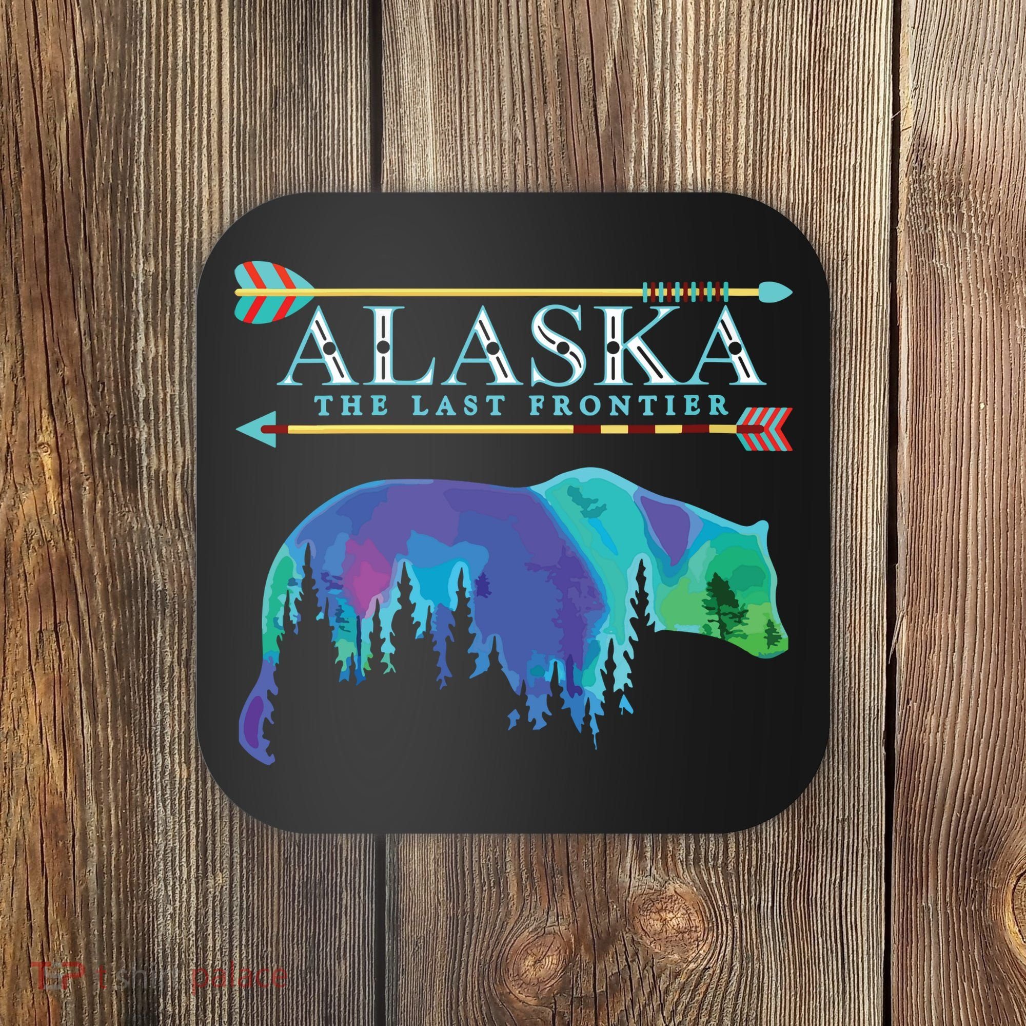 Alaska State Pride Alaska Northern Lights Alaskan Bear Coaster