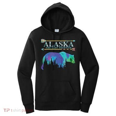 Alaska State Pride Alaska Northern Lights Alaskan Bear Women's Hoodie