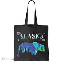 Alaska State Pride Alaska Northern Lights Alaskan Bear Tote Bag thumb 0