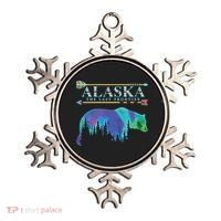 Alaska State Pride Alaska Northern Lights Alaskan Bear Ornament thumb 0