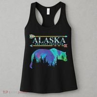Alaska State Pride Alaska Northern Lights Alaskan Bear Women's Tank Top thumb 3