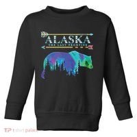Alaska State Pride Alaska Northern Lights Alaskan Bear Toddler Sweatshirt thumb 0