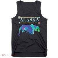 Alaska State Pride Alaska Northern Lights Alaskan Bear Tank Top thumb 0