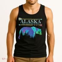 Alaska State Pride Alaska Northern Lights Alaskan Bear Tank Top thumb 3
