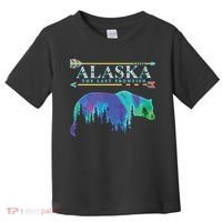 Alaska State Pride Alaska Northern Lights Alaskan Bear Toddler T-Shirt thumb 0
