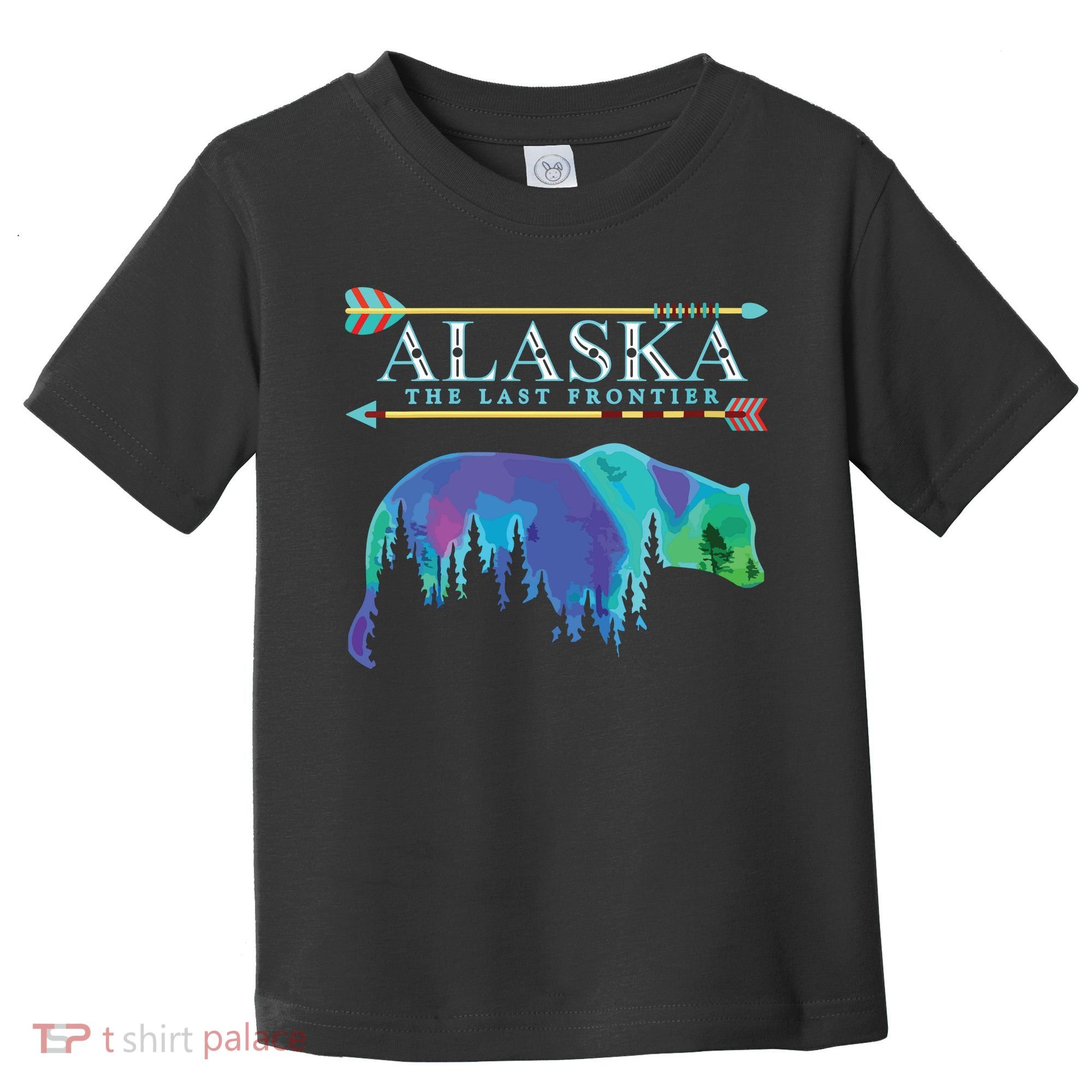 Alaska State Pride Alaska Northern Lights Alaskan Bear Toddler T-Shirt