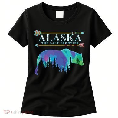 Alaska State Pride Alaska Northern Lights Alaskan Bear Women's T-Shirt