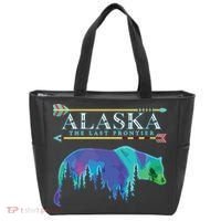 Alaska State Pride Alaska Northern Lights Alaskan Bear Tote Bag thumb 0