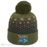 Alaska State Pride Alaska Northern Lights Alaskan Bear The Baniff Cuffed Pom Beanie thumb 0