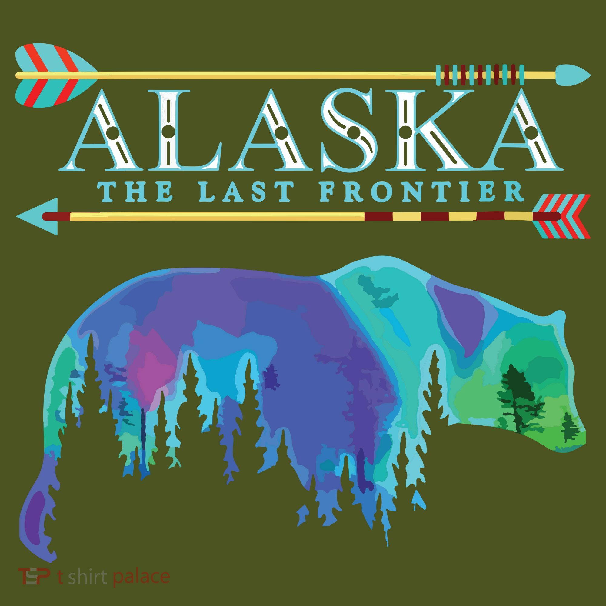 Alaska State Pride Alaska Northern Lights Alaskan Bear The Baniff Cuffed Pom Beanie