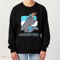 Argentina Soccer Player Cat Argentinian Flag Argentina Women's Sweatshirt thumb 0