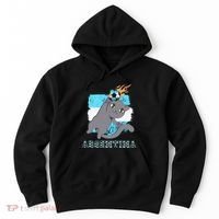 Argentina Soccer Player Cat Argentinian Flag Argentina Hoodie thumb 0