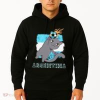 Argentina Soccer Player Cat Argentinian Flag Argentina Hoodie thumb 2