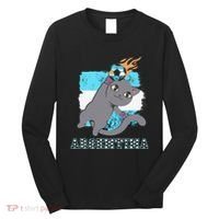Argentina Soccer Player Cat Argentinian Flag Argentina Long Sleeve Shirt thumb 0