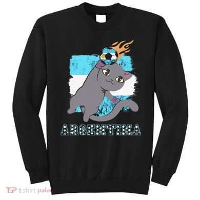 Argentina Soccer Player Cat Argentinian Flag Argentina Sweatshirt