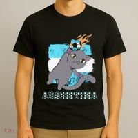 Argentina Soccer Player Cat Argentinian Flag Argentina T-Shirt thumb 3