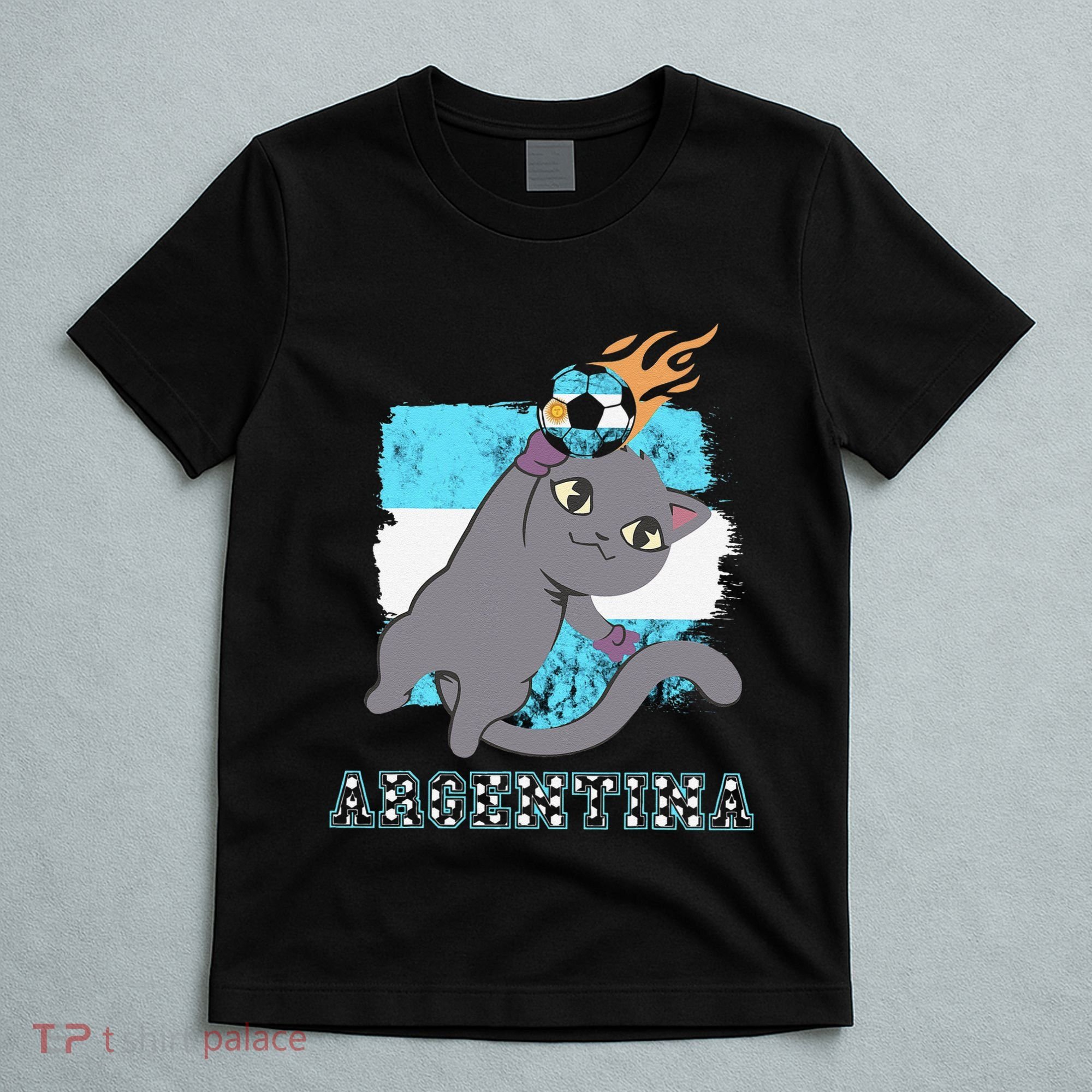 Argentina Soccer Player Cat Argentinian Flag Argentina T-Shirt