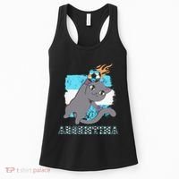 Argentina Soccer Player Cat Argentinian Flag Argentina Women's Tank Top thumb 0