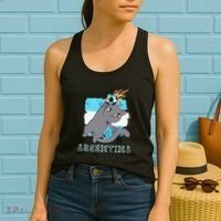 Argentina Soccer Player Cat Argentinian Flag Argentina Women's Tank Top thumb 2