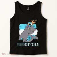 Argentina Soccer Player Cat Argentinian Flag Argentina Tank Top thumb 2