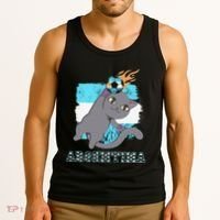 Argentina Soccer Player Cat Argentinian Flag Argentina Tank Top thumb 3
