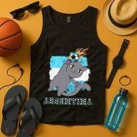 Argentina Soccer Player Cat Argentinian Flag Argentina Tank Top thumb 4