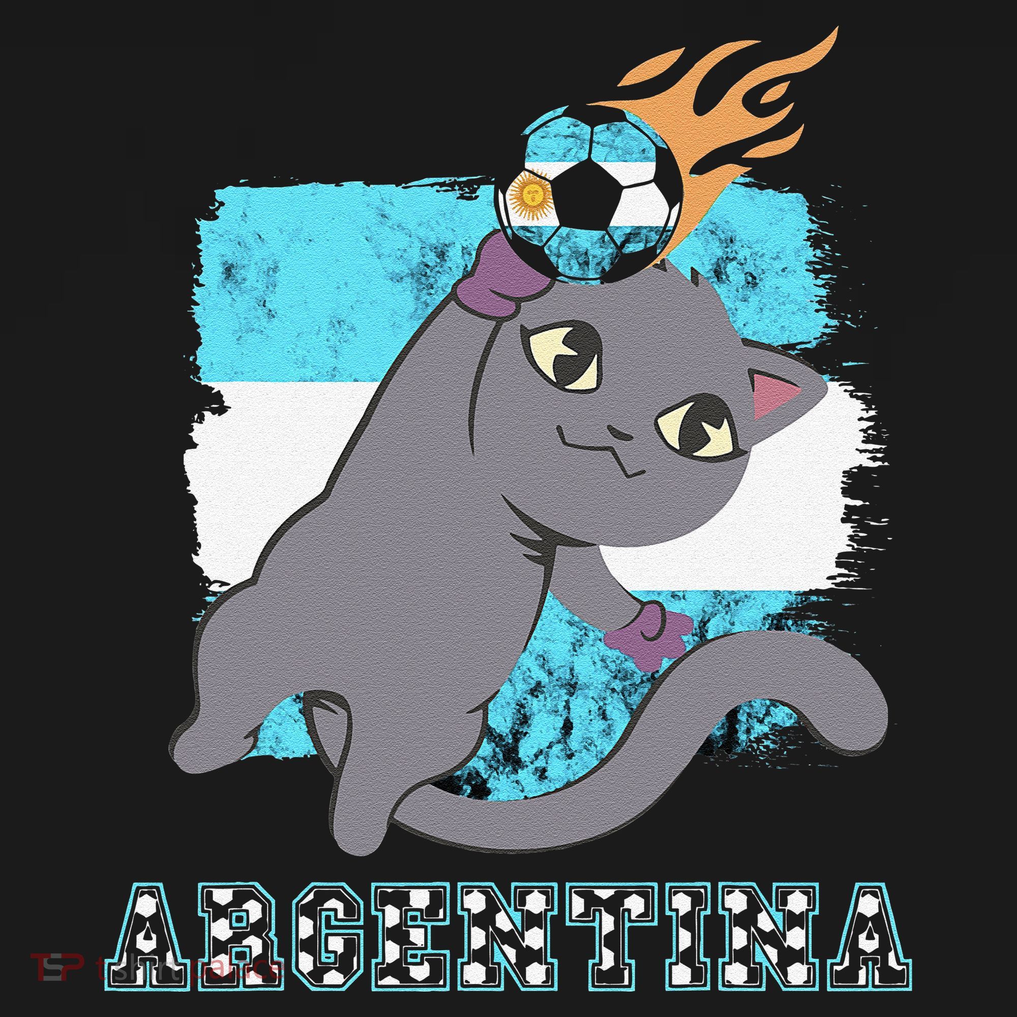 Argentina Soccer Player Cat Argentinian Flag Argentina Women's T-Shirt