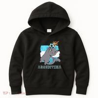Argentina Soccer Player Cat Argentinian Flag Argentina Kids Hoodie thumb 0