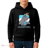 Argentina Soccer Player Cat Argentinian Flag Argentina Kids Hoodie thumb 4