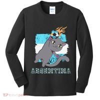 Argentina Soccer Player Cat Argentinian Flag Argentina Kids Long Sleeve Shirt thumb 0