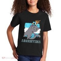 Argentina Soccer Player Cat Argentinian Flag Argentina Kids T-Shirt thumb 2