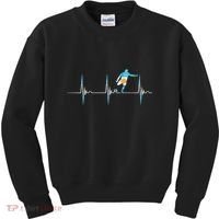 Argentina Soccer Player Ball Heartbeat EKG Pulse Argentina Kids Sweatshirt thumb 0