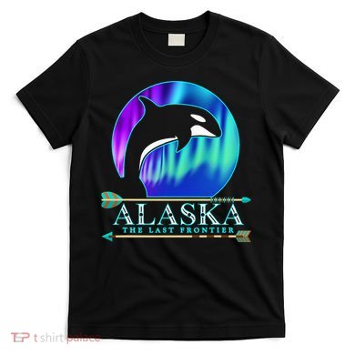 Alaska State Pride Alaska Northern Lights Alaskan Orca Whale T-Shirt