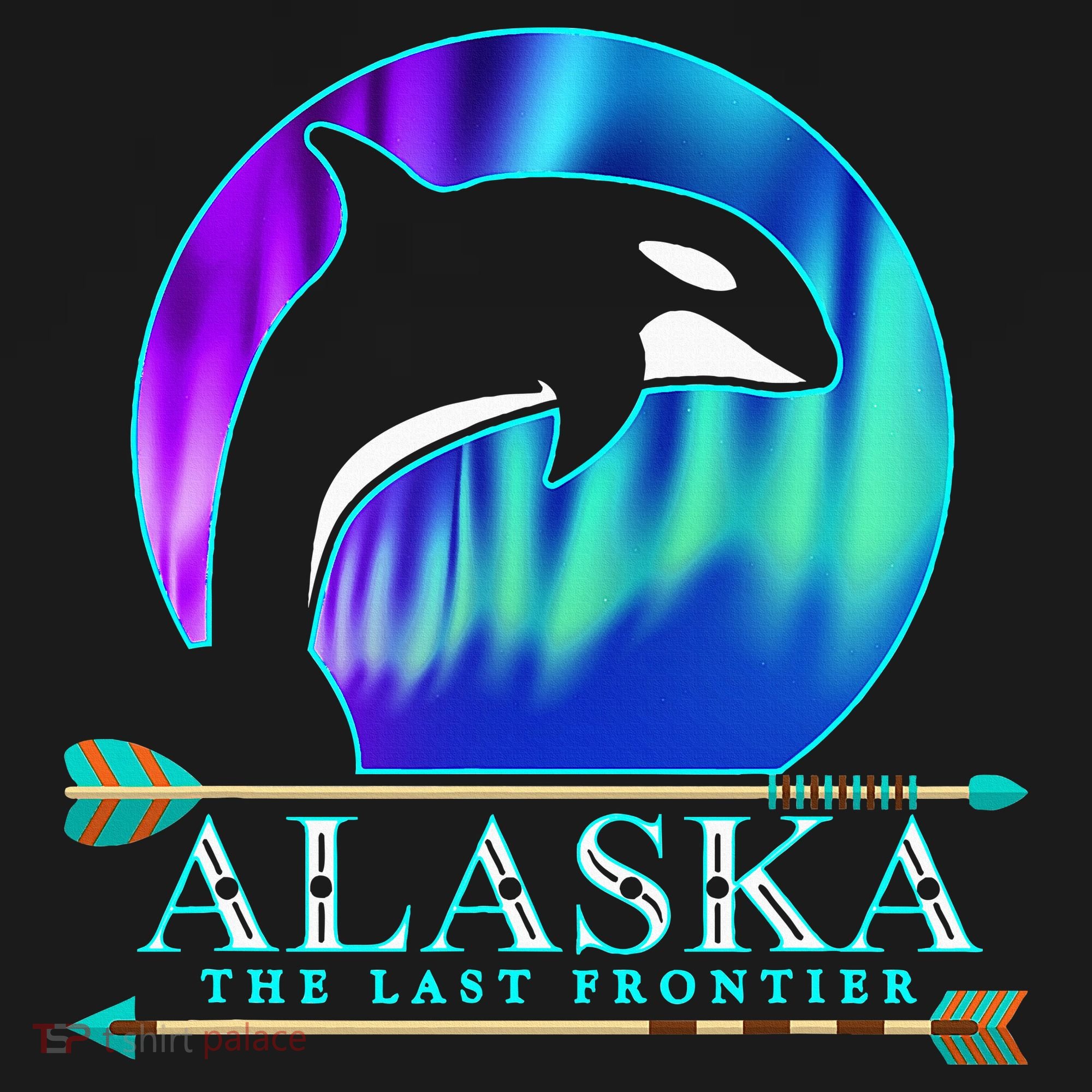 Alaska State Pride Alaska Northern Lights Alaskan Orca Whale Kids Sweatshirt