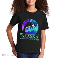 Alaska State Pride Alaska Northern Lights Alaskan Orca Whale Kids T-Shirt thumb 2