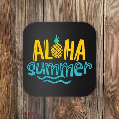 Aloha Summer Pineapple Tropical Coaster