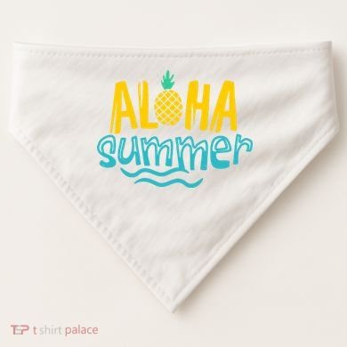 Aloha Summer Pineapple Tropical USA-Made Doggie Bandana