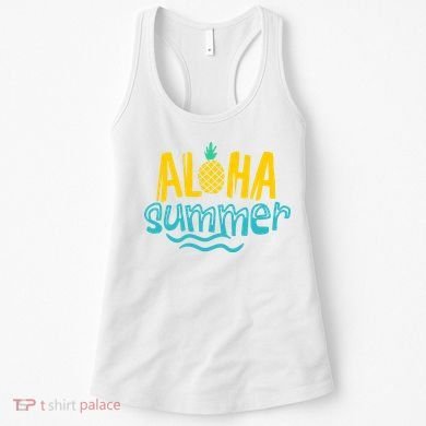 Aloha Summer Pineapple Tropical Women's Tank Top