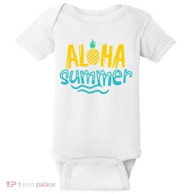 Aloha Summer Pineapple Tropical Baby Bodysuit