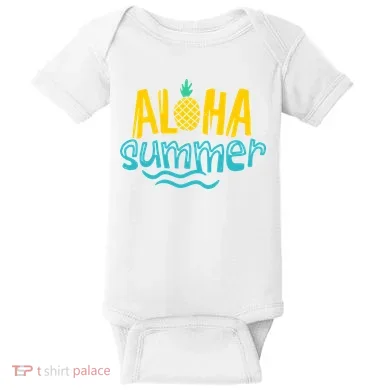 Aloha Summer Pineapple Tropical Baby Bodysuit